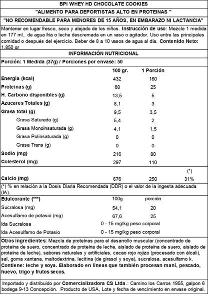WHEY HD 4.1 LB CHOCOLATE COOKIE